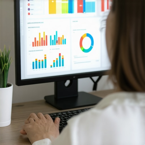 Person reviewing local SEO performance metrics on a computer