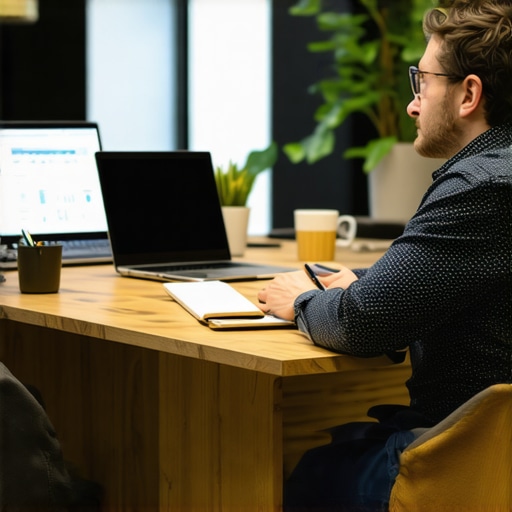 Business owner and SEO expert collaborating on local SEO tactics.