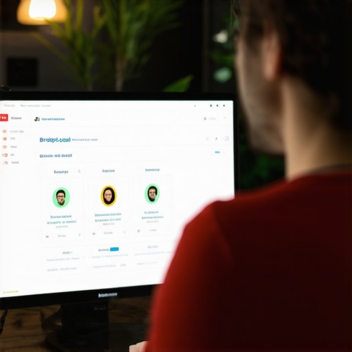 Business owner reviewing local SEO analytics on computer