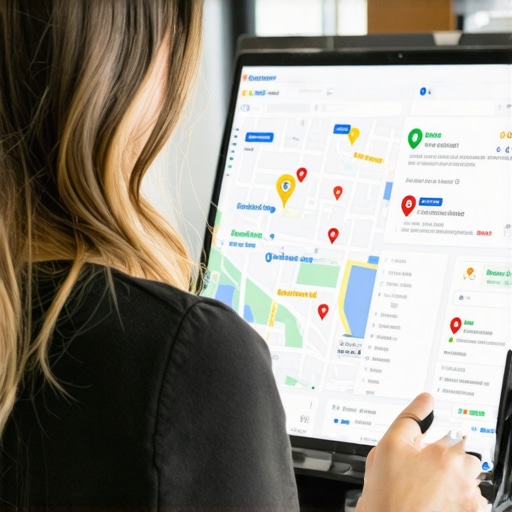 SEO expert working on optimizing a local business listing