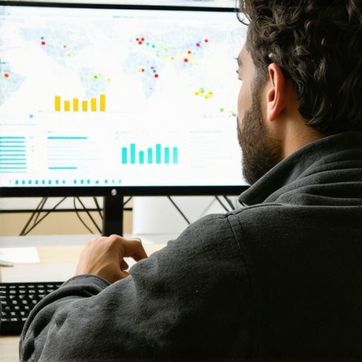 Deep Dive into Local SEO Analysis A professional analyzing local SEO performance metrics on a digital dashboard.