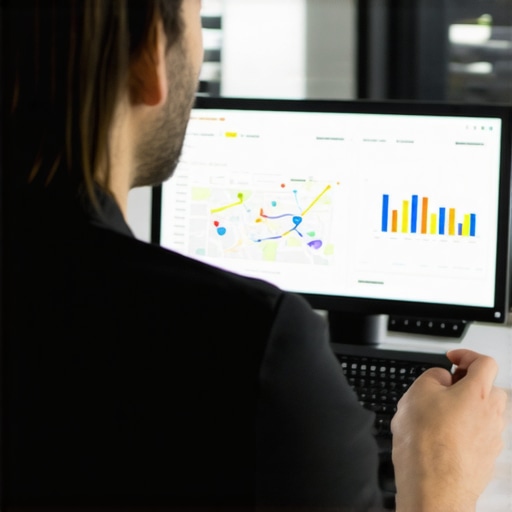 Local SEO Data Analysis SEO expert reviewing local business analytics on a computer