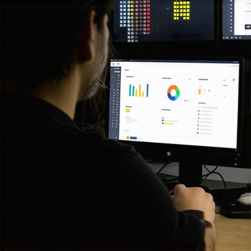 Analyzing Local SEO Performance in 2026 Digital marketing professional reviewing local SEO analytics with various SEO tools on screens.