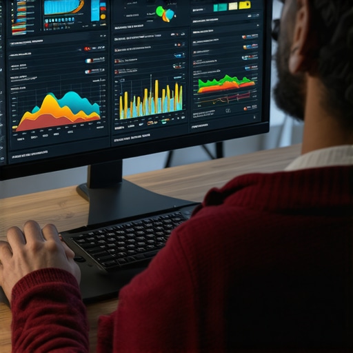 A person reviewing SEO analytics on a computer monitor