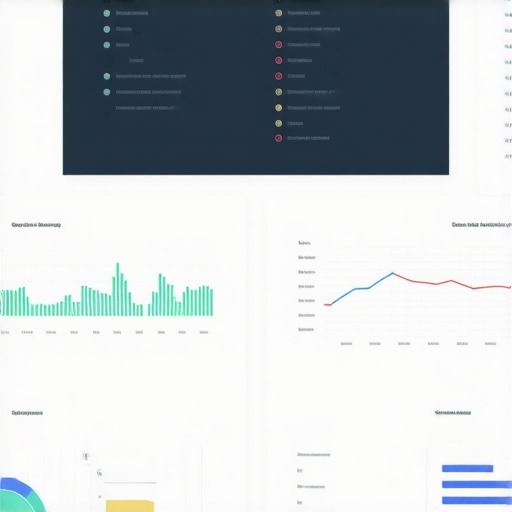 A modern workspace with multiple monitors displaying SEO analytics and local ranking dashboards.