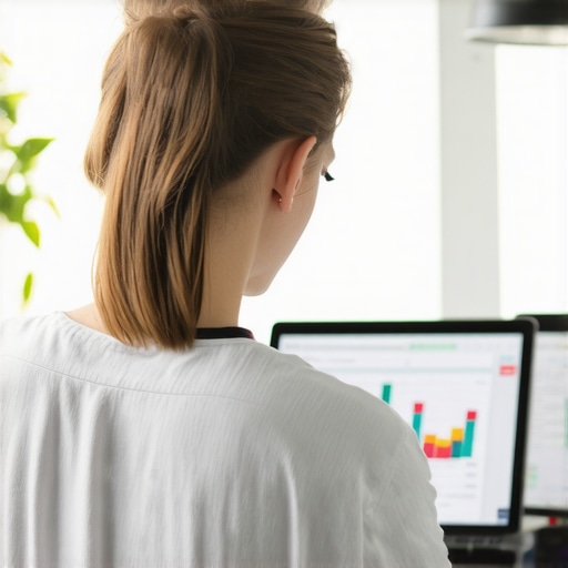 Person monitoring local SEO performance on a computer