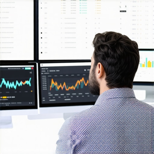 Monitoring Local SEO Tools in Action SEO analyst analyzing local search rankings and citation consistency on multiple screens.