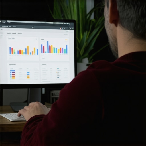 Person reviewing SEO data on a laptop for local search rankings