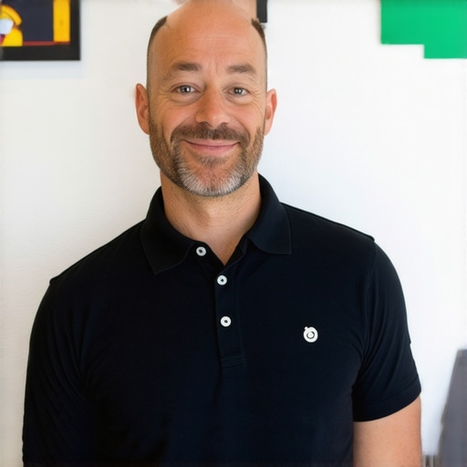 Business owner updating Google My Business profile with images and posts.