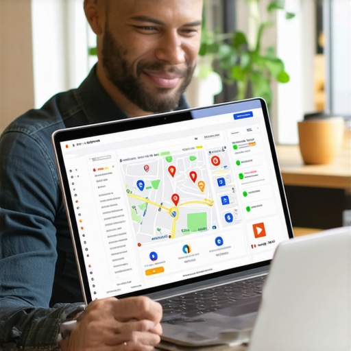 Business owner analyzing Google Maps profiles for spam and legitimacy