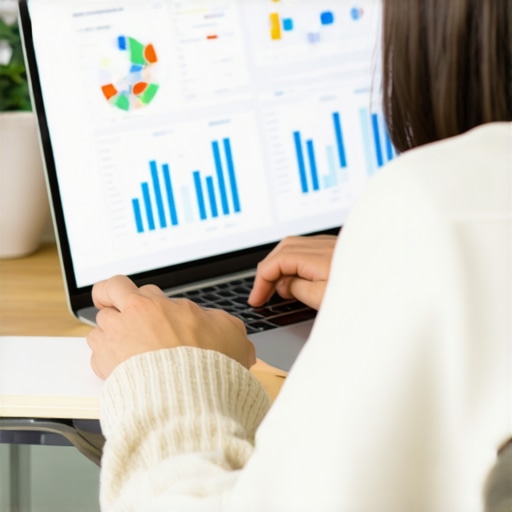 Person analyzing local SEO and Google Maps data on a laptop