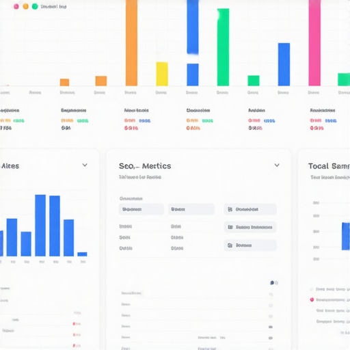 A professional digital marketing dashboard showcasing SEO and local ranking analytics.