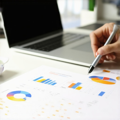 Business professionals analyzing local SEO performance data during a consultation.