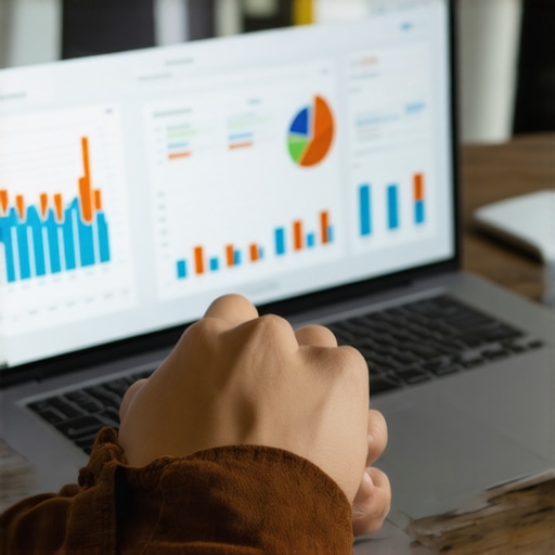 Person analyzing local SEO metrics on laptop for 2026 proximity and map rankings.