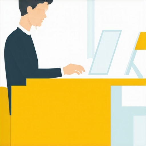 Business owner managing online listings and reviews for better local search ranking