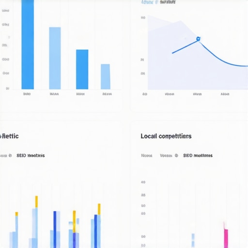 Screenshot showing comparison of local competitors' SEO performance
